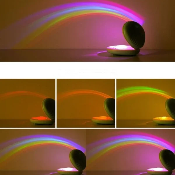 Led Nightlight Shell Colourful Shell Rainbow LED Projector Night Lamp – Maticals